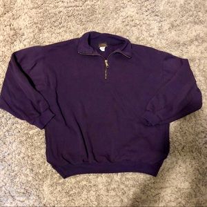 Vintage Purple Quarter Zip Sweatshirt